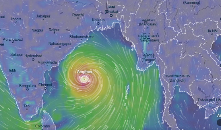 সুপার সাইক্লোনে পরিণত হয়েছে ঘূর্ণিঝড় আম্পান